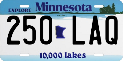 MN license plate 250LAQ