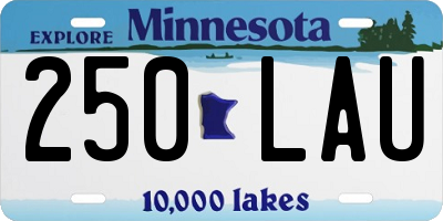 MN license plate 250LAU
