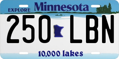 MN license plate 250LBN