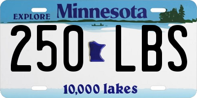 MN license plate 250LBS