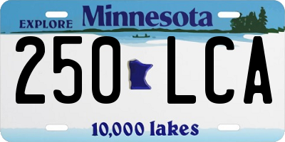 MN license plate 250LCA