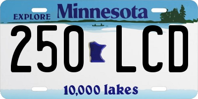 MN license plate 250LCD