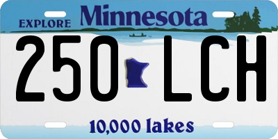 MN license plate 250LCH
