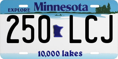 MN license plate 250LCJ