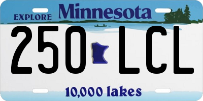 MN license plate 250LCL