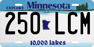 MN license plate 250LCM