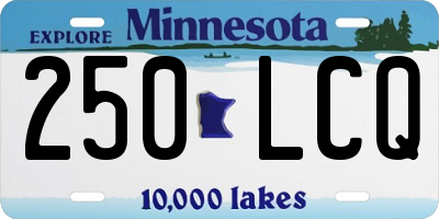 MN license plate 250LCQ
