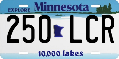 MN license plate 250LCR