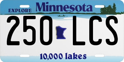 MN license plate 250LCS