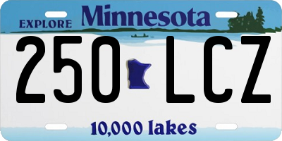 MN license plate 250LCZ