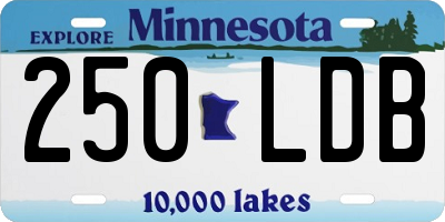 MN license plate 250LDB