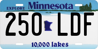 MN license plate 250LDF