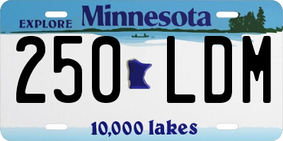MN license plate 250LDM
