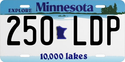 MN license plate 250LDP
