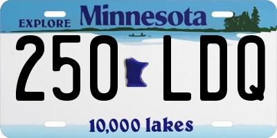 MN license plate 250LDQ