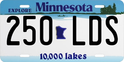 MN license plate 250LDS