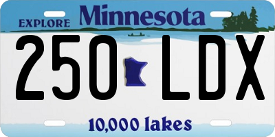 MN license plate 250LDX