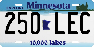 MN license plate 250LEC