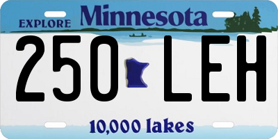 MN license plate 250LEH