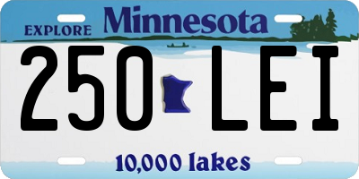 MN license plate 250LEI