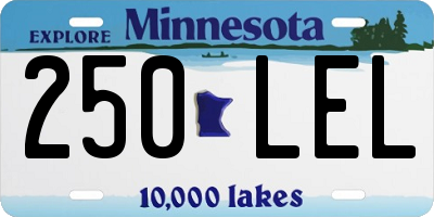 MN license plate 250LEL