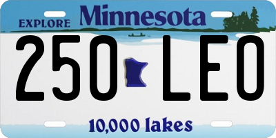 MN license plate 250LEO