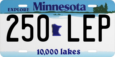 MN license plate 250LEP