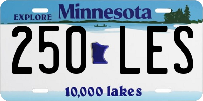 MN license plate 250LES