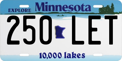 MN license plate 250LET