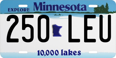 MN license plate 250LEU
