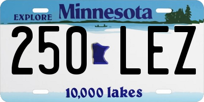MN license plate 250LEZ