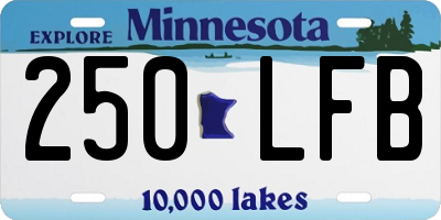 MN license plate 250LFB