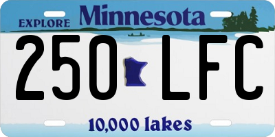 MN license plate 250LFC