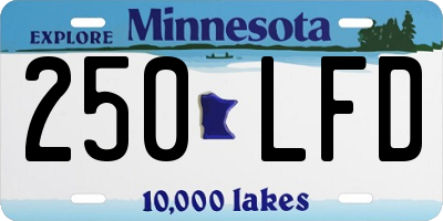 MN license plate 250LFD
