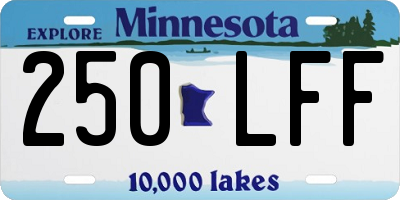 MN license plate 250LFF