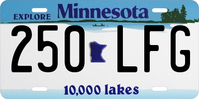 MN license plate 250LFG