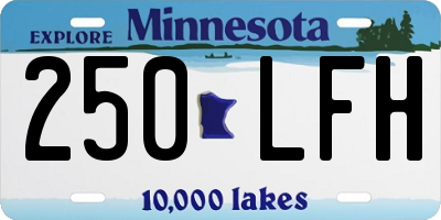 MN license plate 250LFH