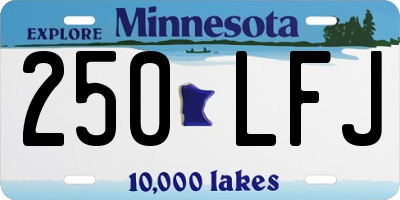 MN license plate 250LFJ