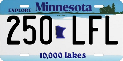 MN license plate 250LFL