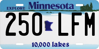 MN license plate 250LFM