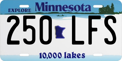MN license plate 250LFS