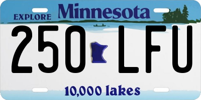 MN license plate 250LFU