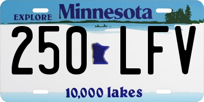 MN license plate 250LFV