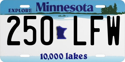 MN license plate 250LFW