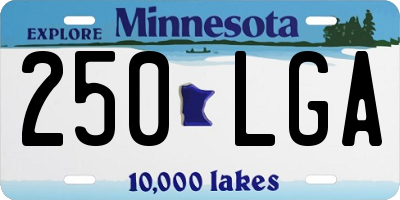MN license plate 250LGA