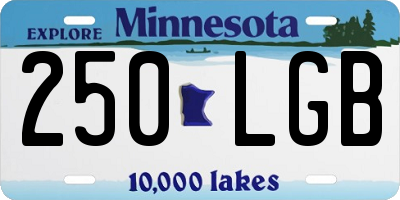 MN license plate 250LGB