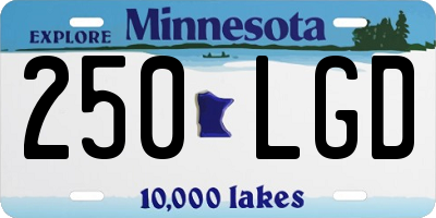 MN license plate 250LGD