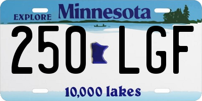 MN license plate 250LGF