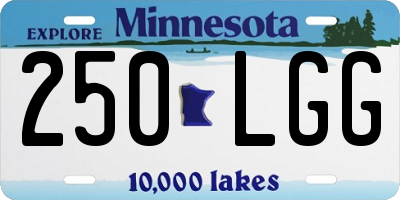 MN license plate 250LGG