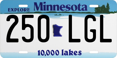 MN license plate 250LGL